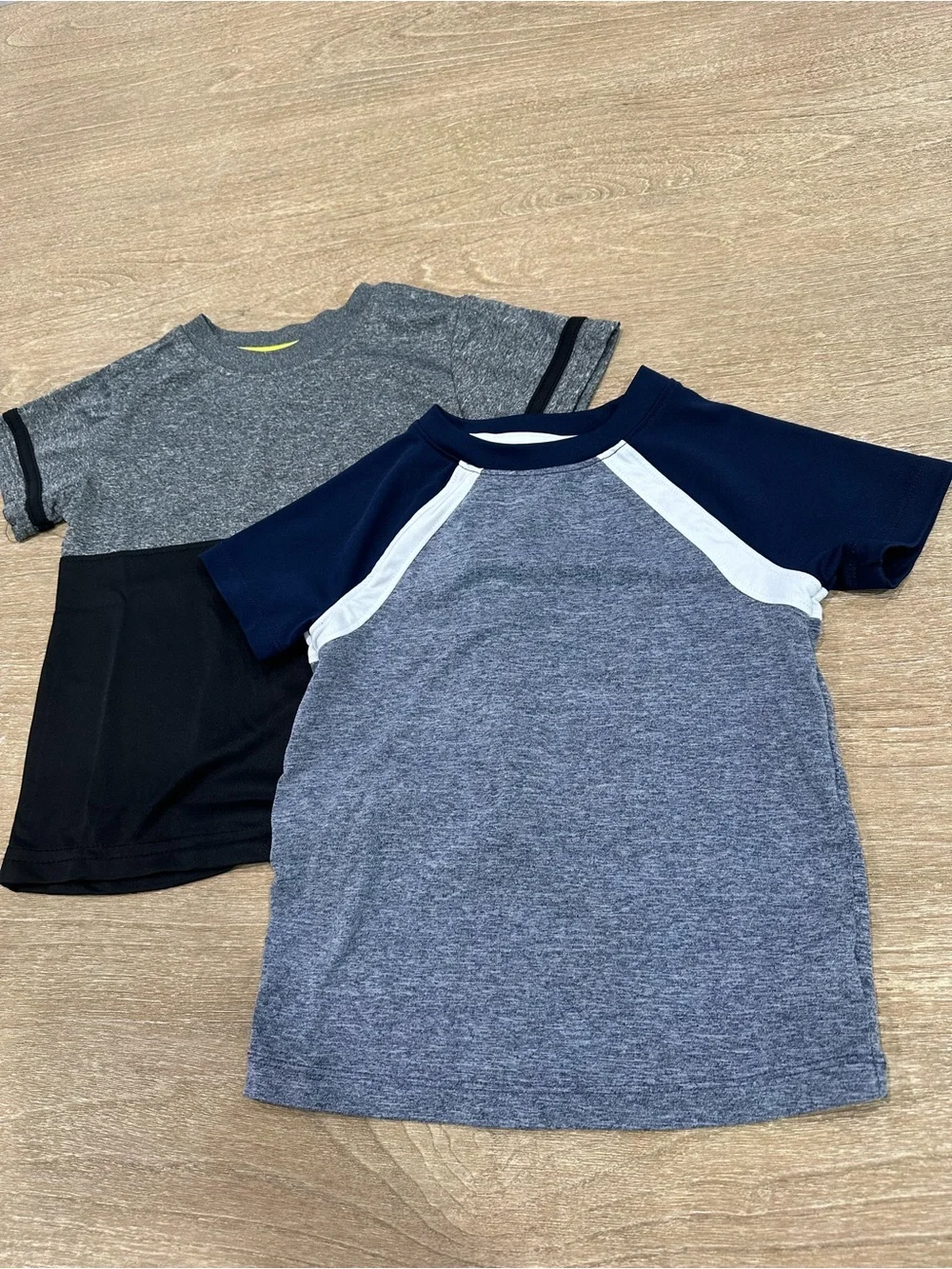Kids Athletic Clothes with Navy and Gray Tees